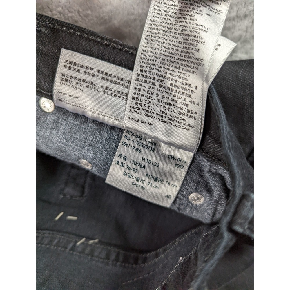 Levis 511 Jeans Mens 30x32 Black Slim Fit Tapered Stretch Denim Casual - Picture 9 of 9